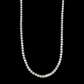 14K White Gold Estate Diamond Riviere Necklace