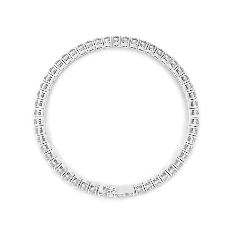 4 Prong Round Cut Tennis Bracelet