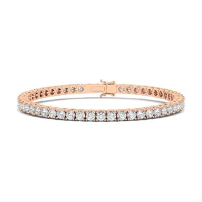 4 Prong Round Cut Tennis Bracelet