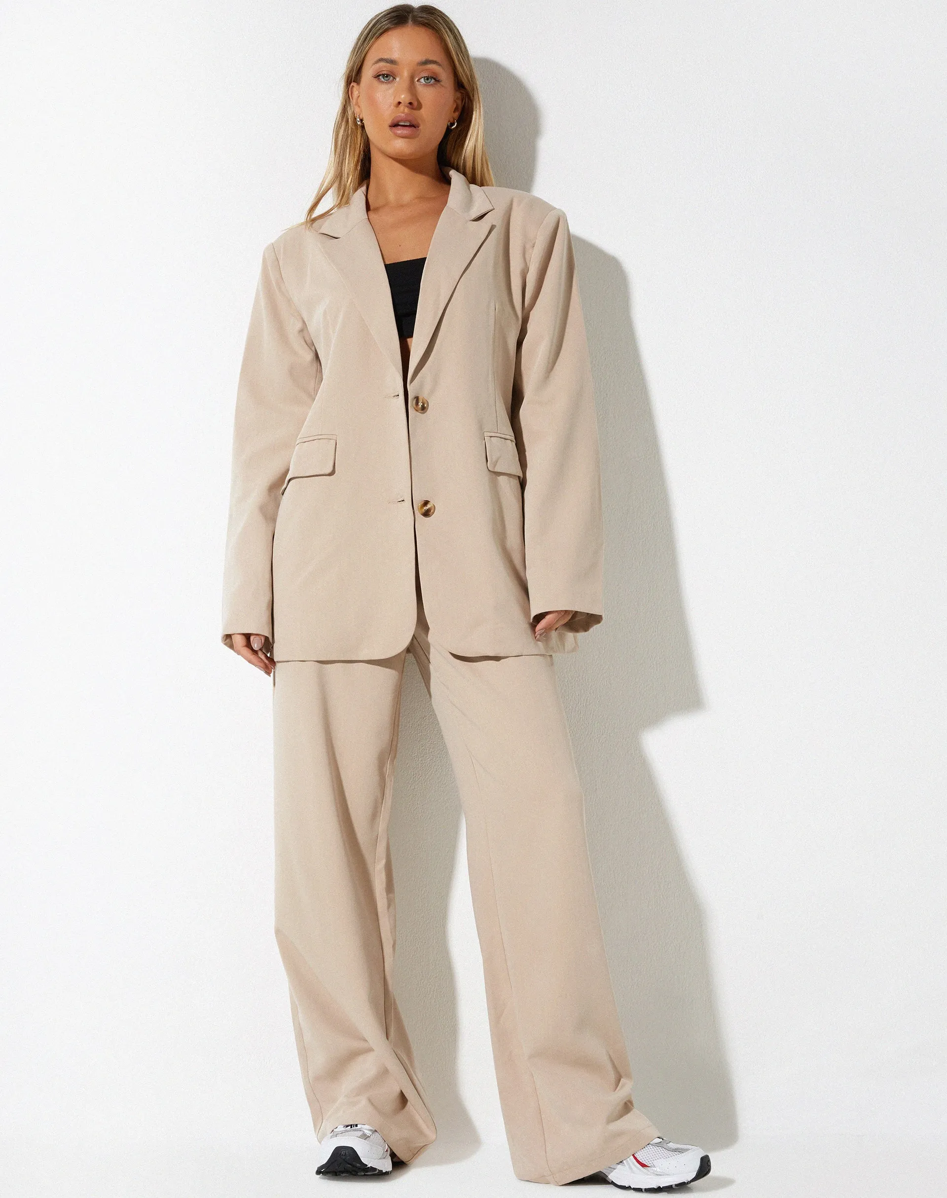 Abena Trouser in Soft Tailoring Beige