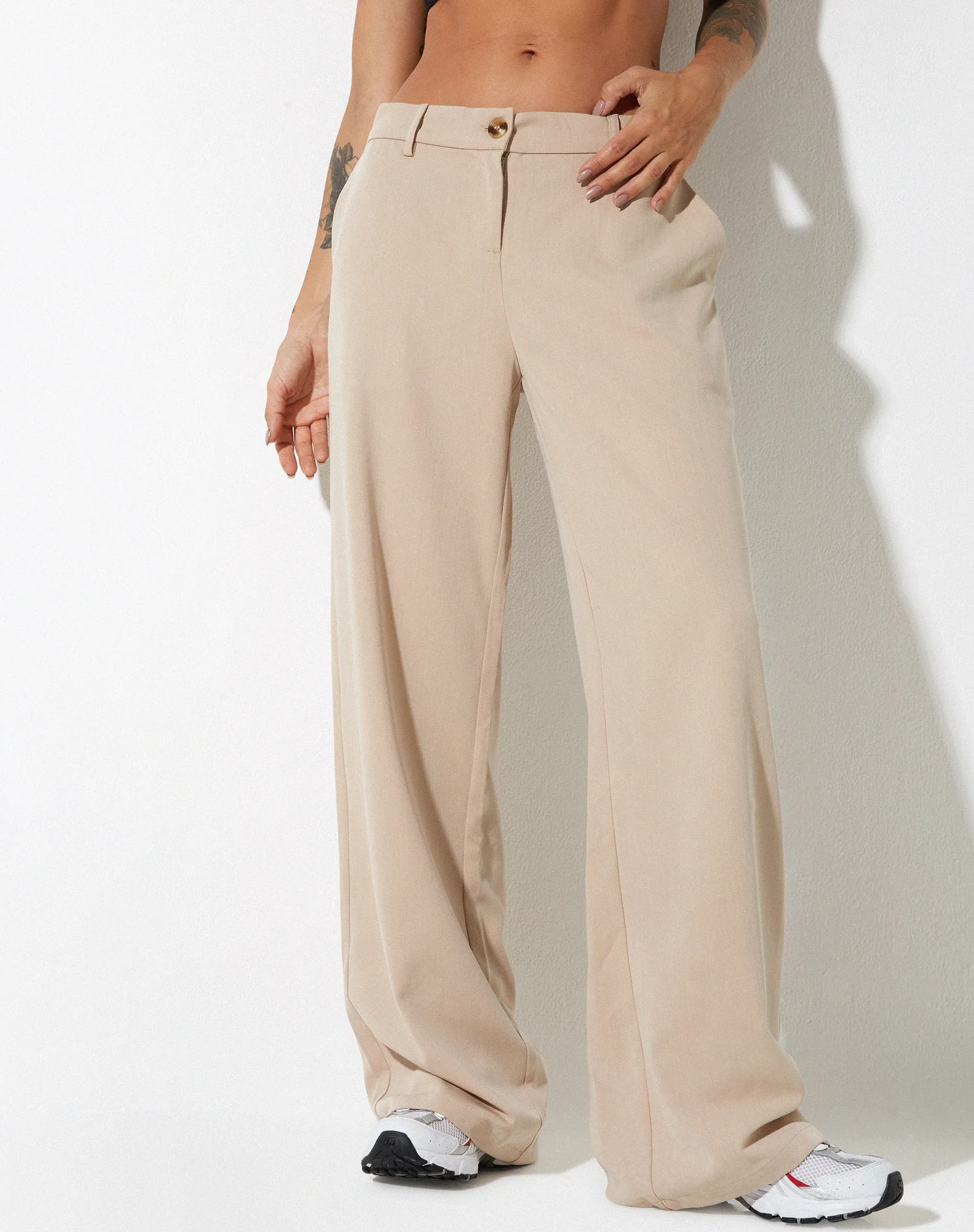 Abena Trouser in Soft Tailoring Beige