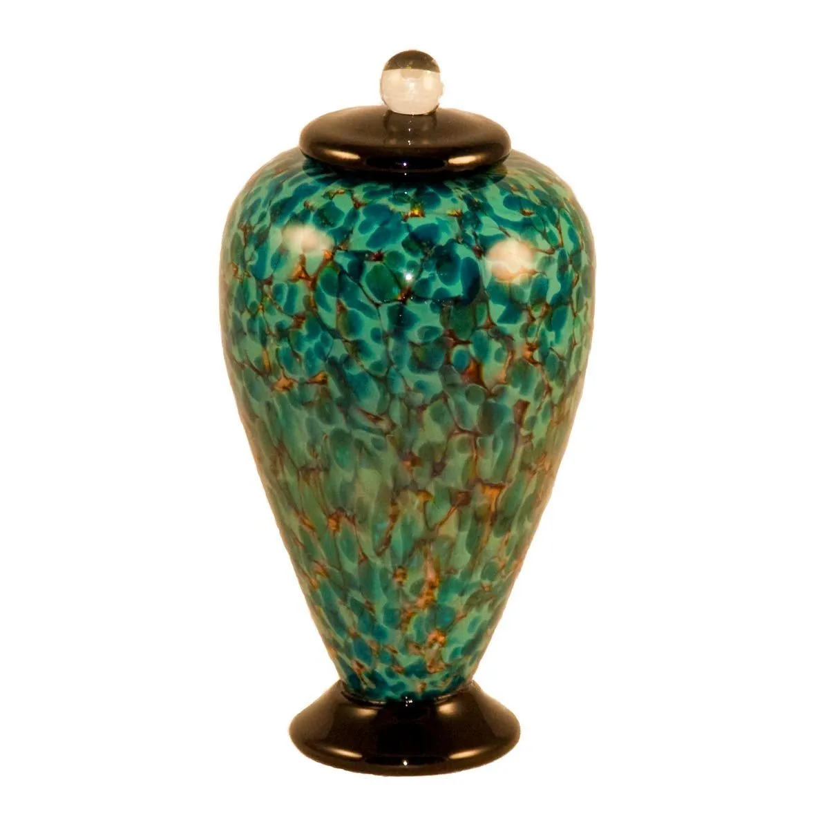 Aegean Deco Handblown Glass Urn