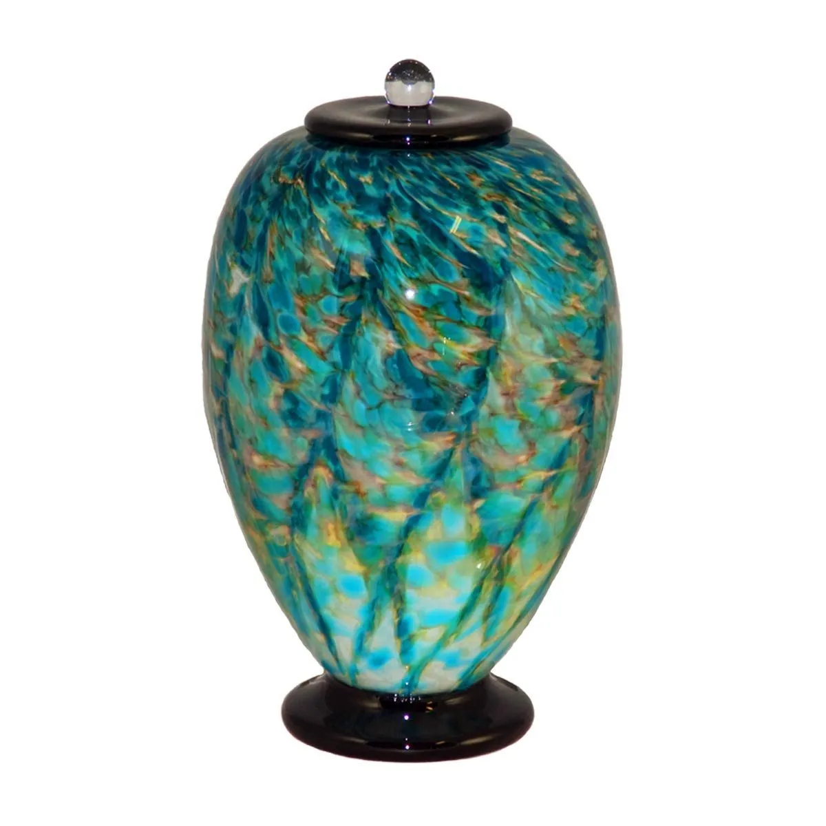 Aegean Deco Handblown Glass Urn