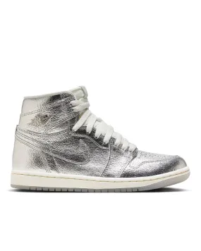 Air Jordan 1 Retro High Metallic Silver Photon Dust Sail (Womens)