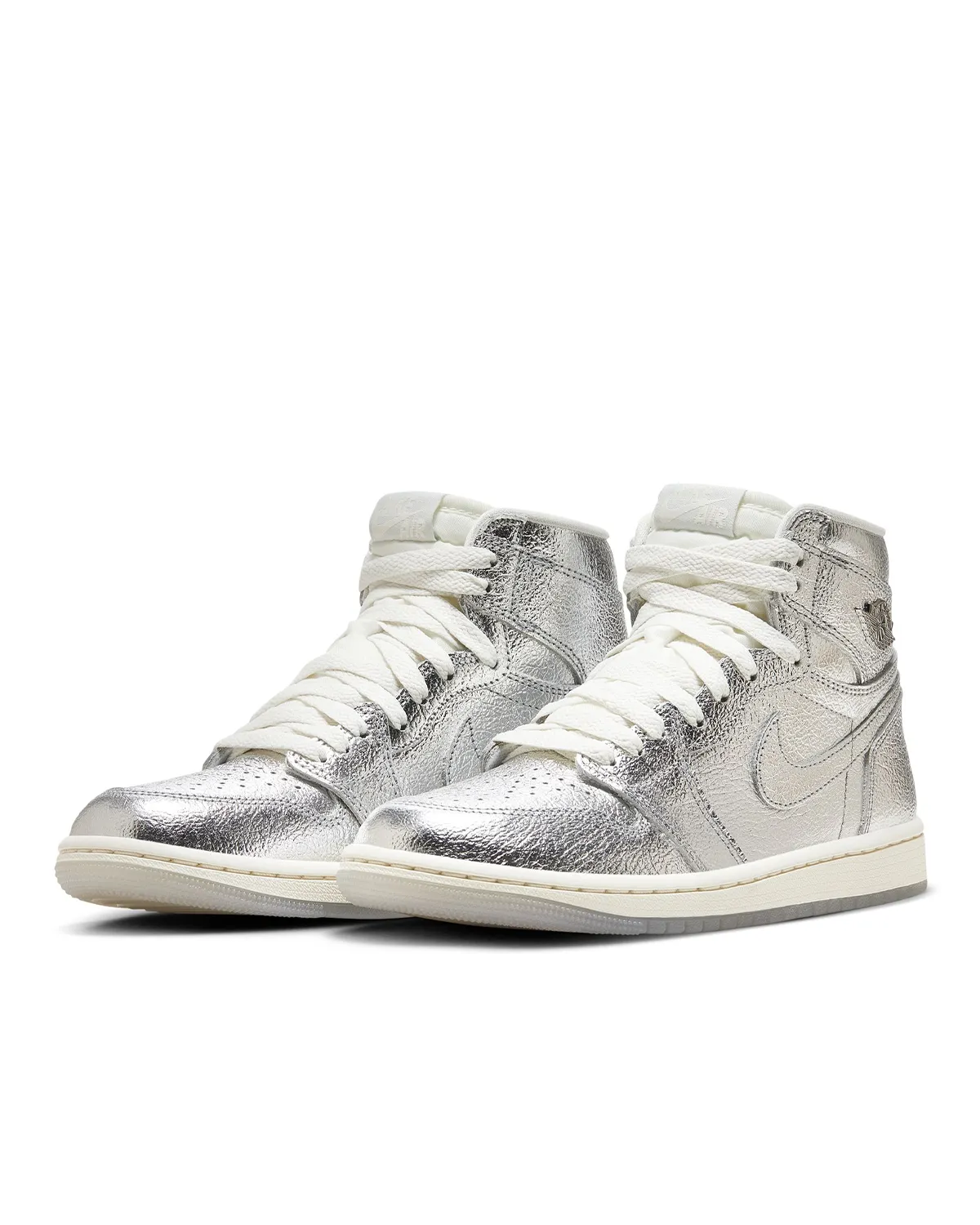 Air Jordan 1 Retro High Metallic Silver Photon Dust Sail (Womens)