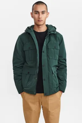 AKBENT SHORT NYLON JACKET - Deep forrest