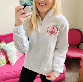 Apple Monogram 1/4 Zip Sweatshirts