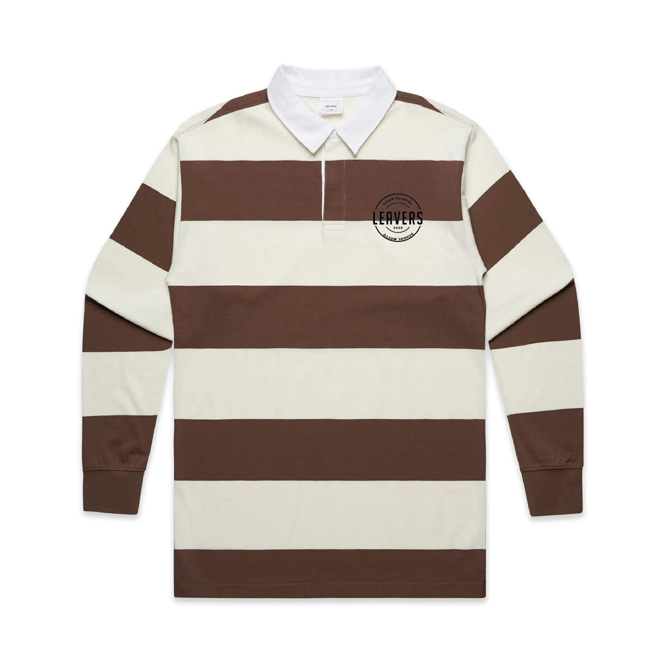 AS Colour Striped Rugby Jersey | Unisex - Leavers Gear NZ 2024