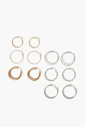 Assorted Hoop Earrings Set