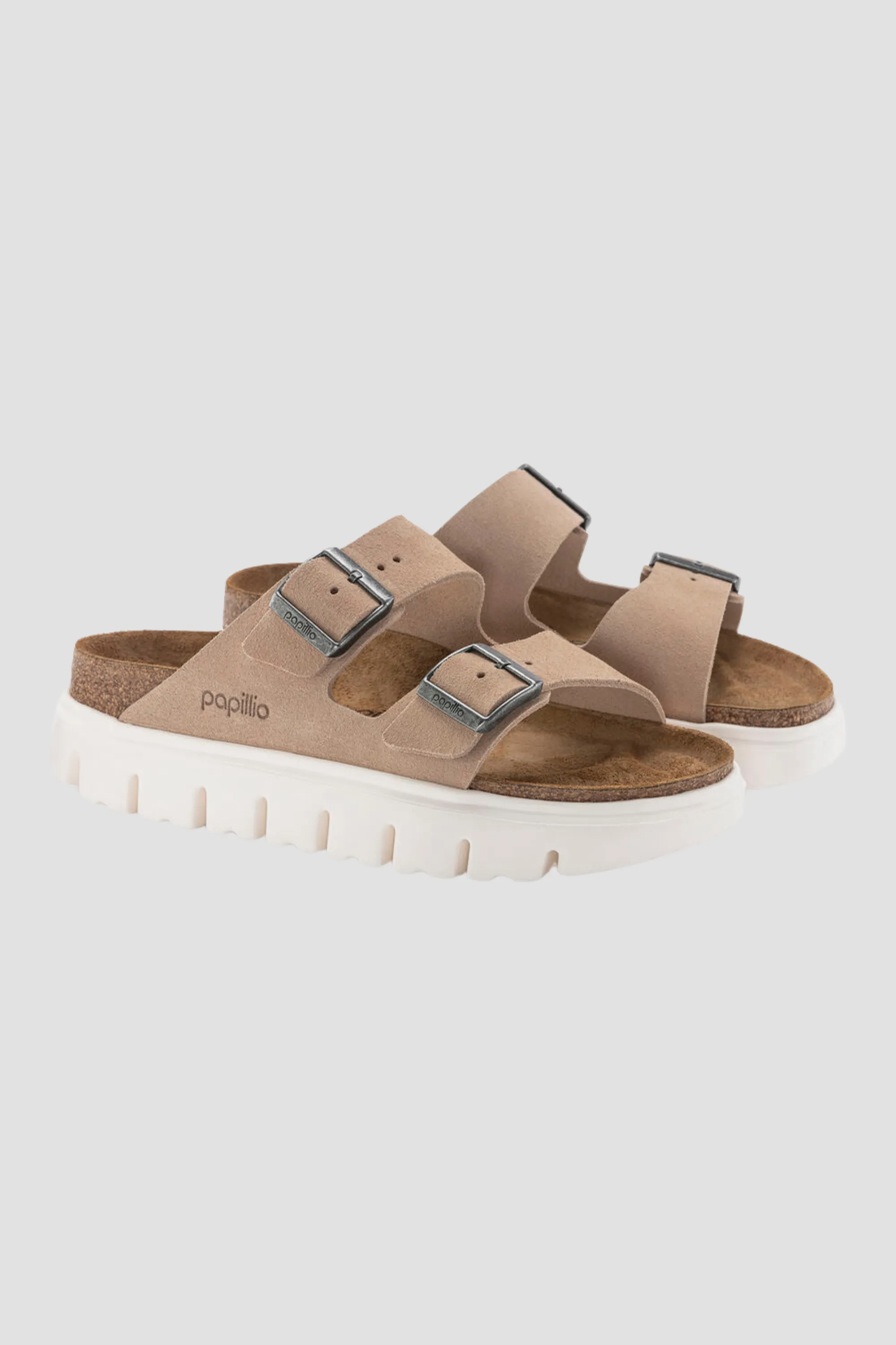 Birkenstock Unisex Arizona Chunky Suede Leather in Warm Sand