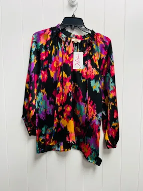 Black & Pink Blouse Long Sleeve Eesome, Size S