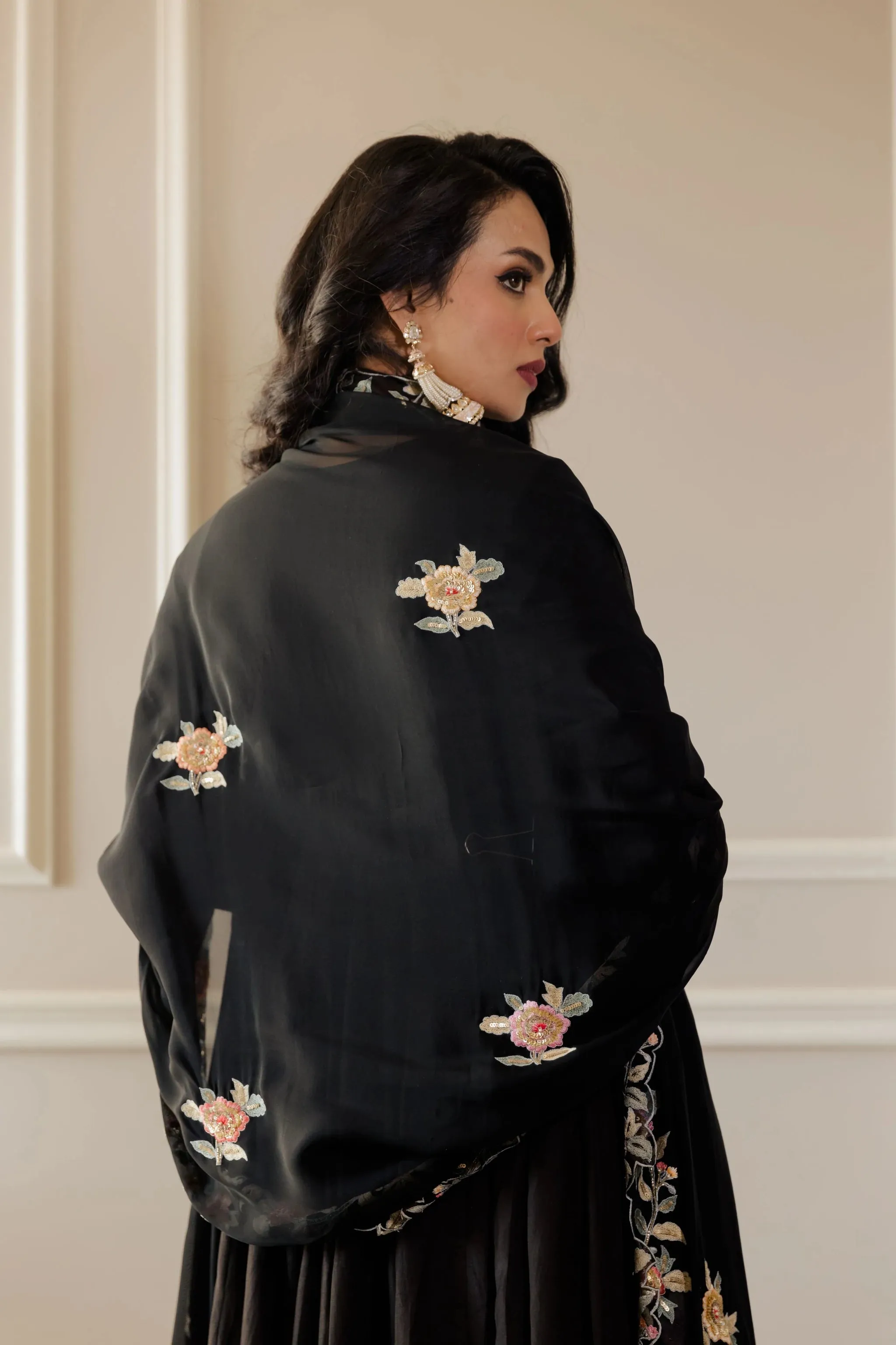 Black Kali Anarkali Set