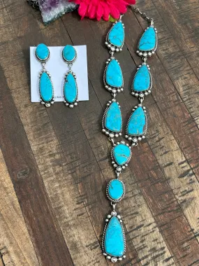 Campitos Turquoise Lariat Set- #2