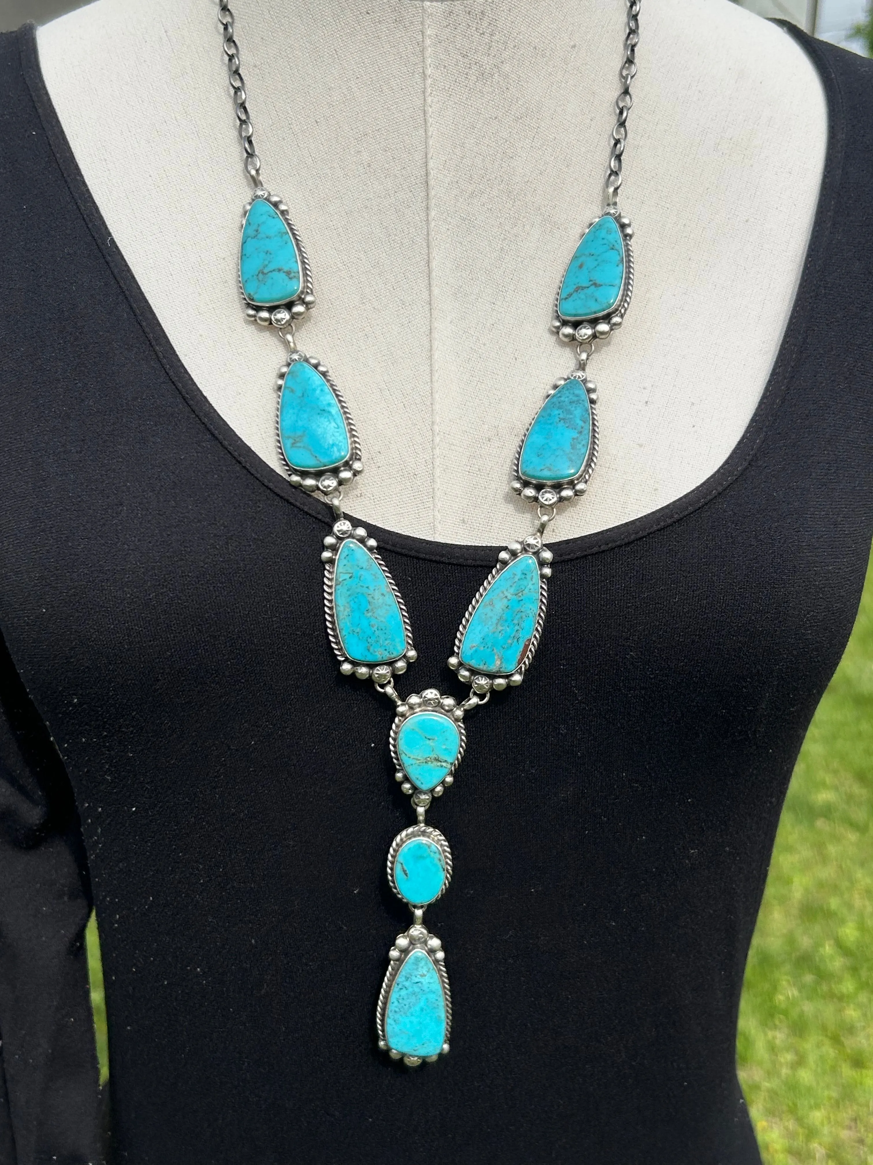 Campitos Turquoise Lariat Set- #2