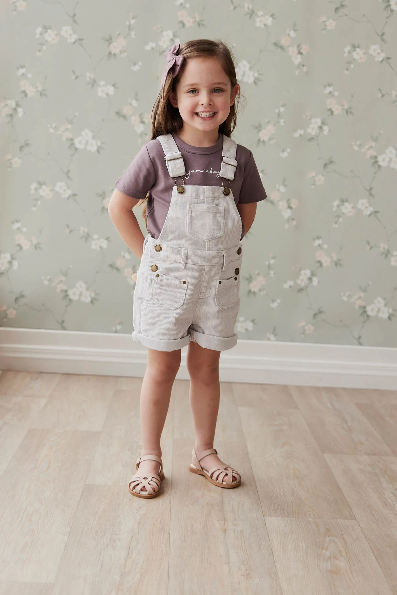 Chase Cord Short Overall - Luna