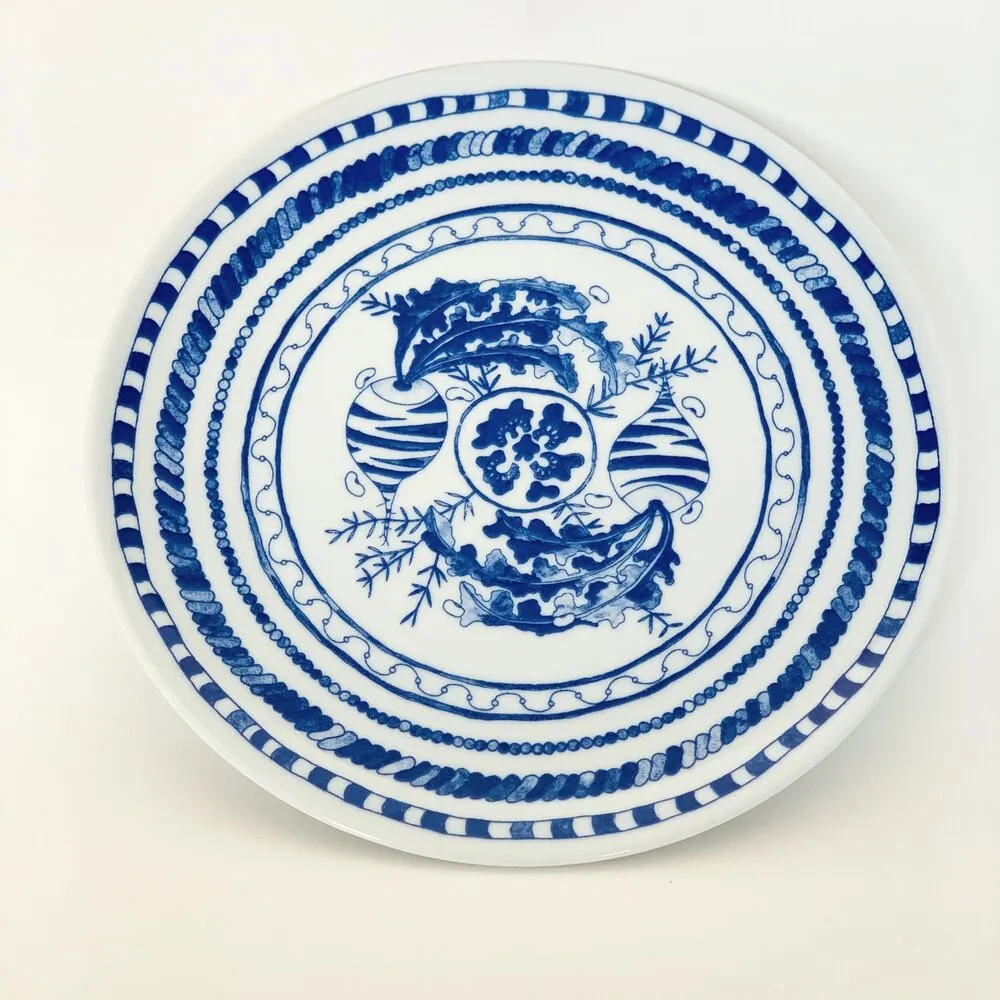 Clare Crespo: Blue Tiger Plates - set of 4