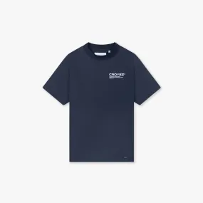 CROYEZ FAMILY OWNED BUSINESS T-SHIRT - NAVY/WHITE