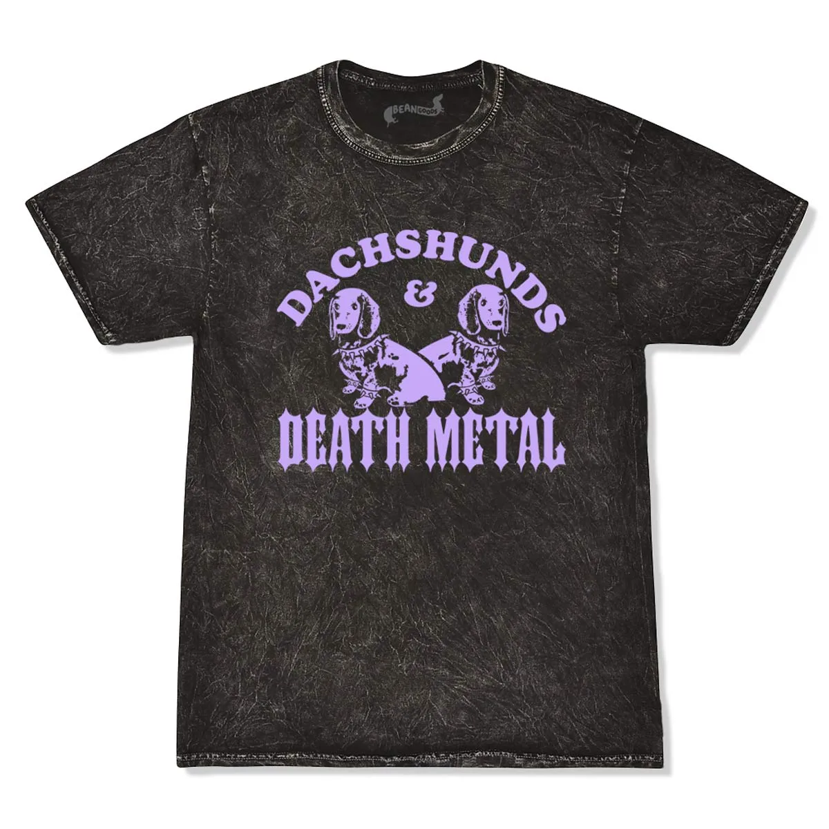 dachshunds & death metal unisex tee | black mineral wash