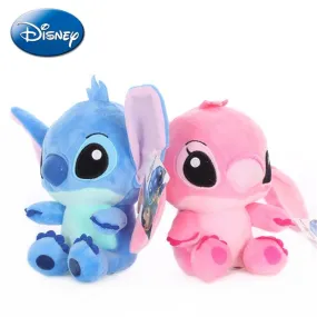 Disney 20cm Lilo & Stitch Couple Models Cartoon Stuffed Plush Dolls  Anime Plush Baby Toys Pendant Toys Girl Kids Birthday Gift