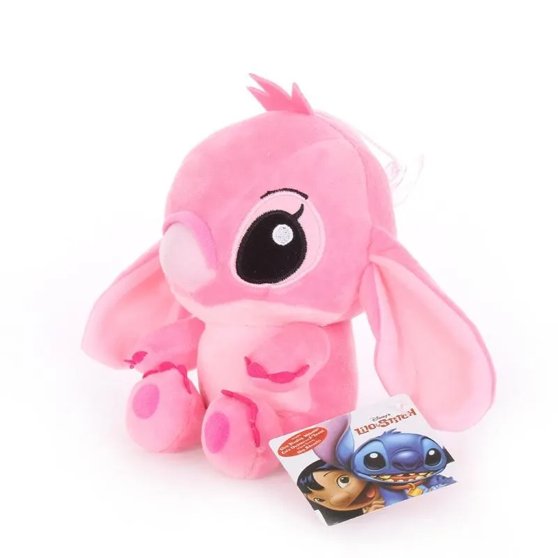 Disney 20cm Lilo & Stitch Couple Models Cartoon Stuffed Plush Dolls  Anime Plush Baby Toys Pendant Toys Girl Kids Birthday Gift