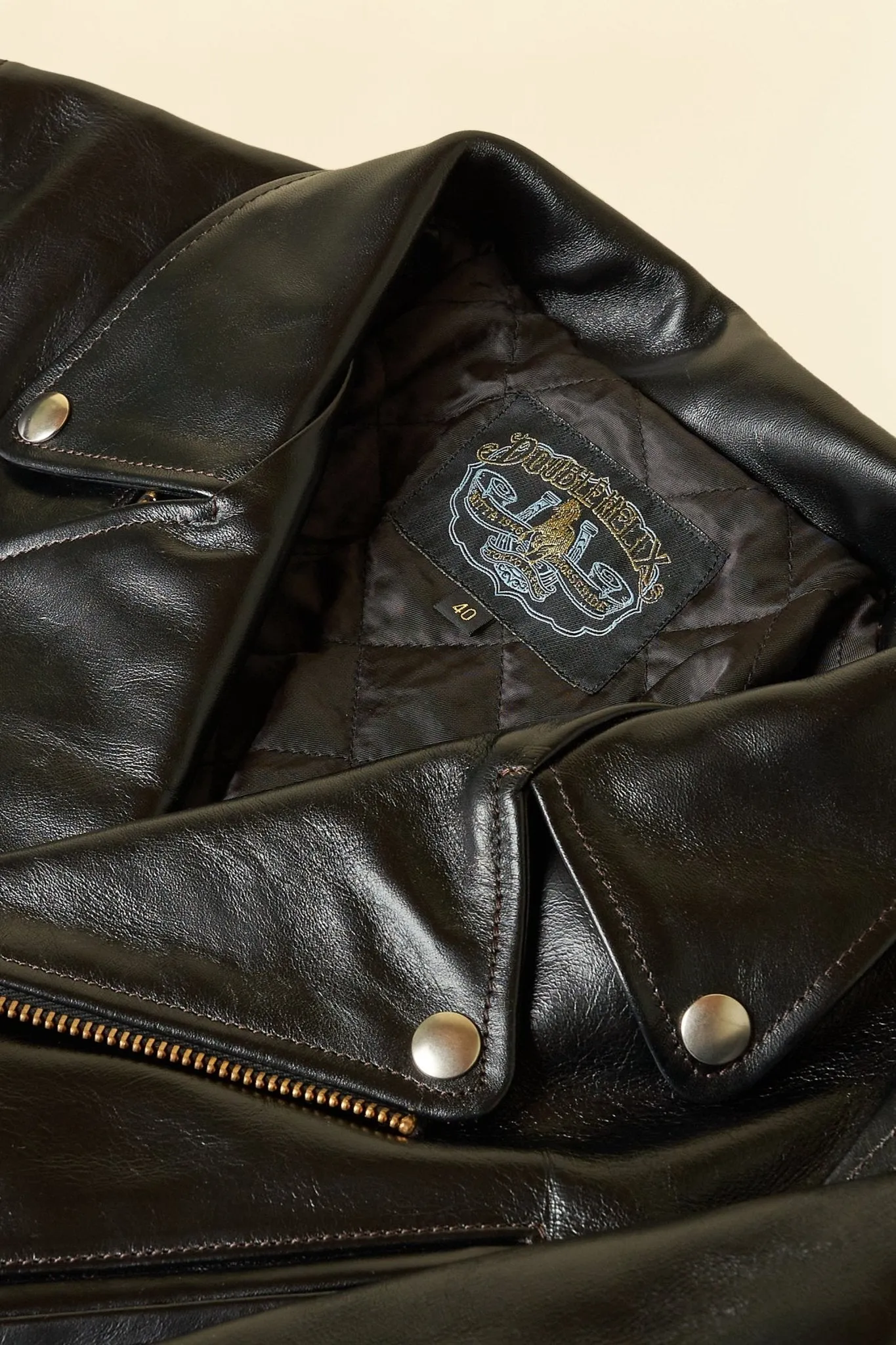 Double Helix 'Deviant' Horsehide Leather Jacket - Black