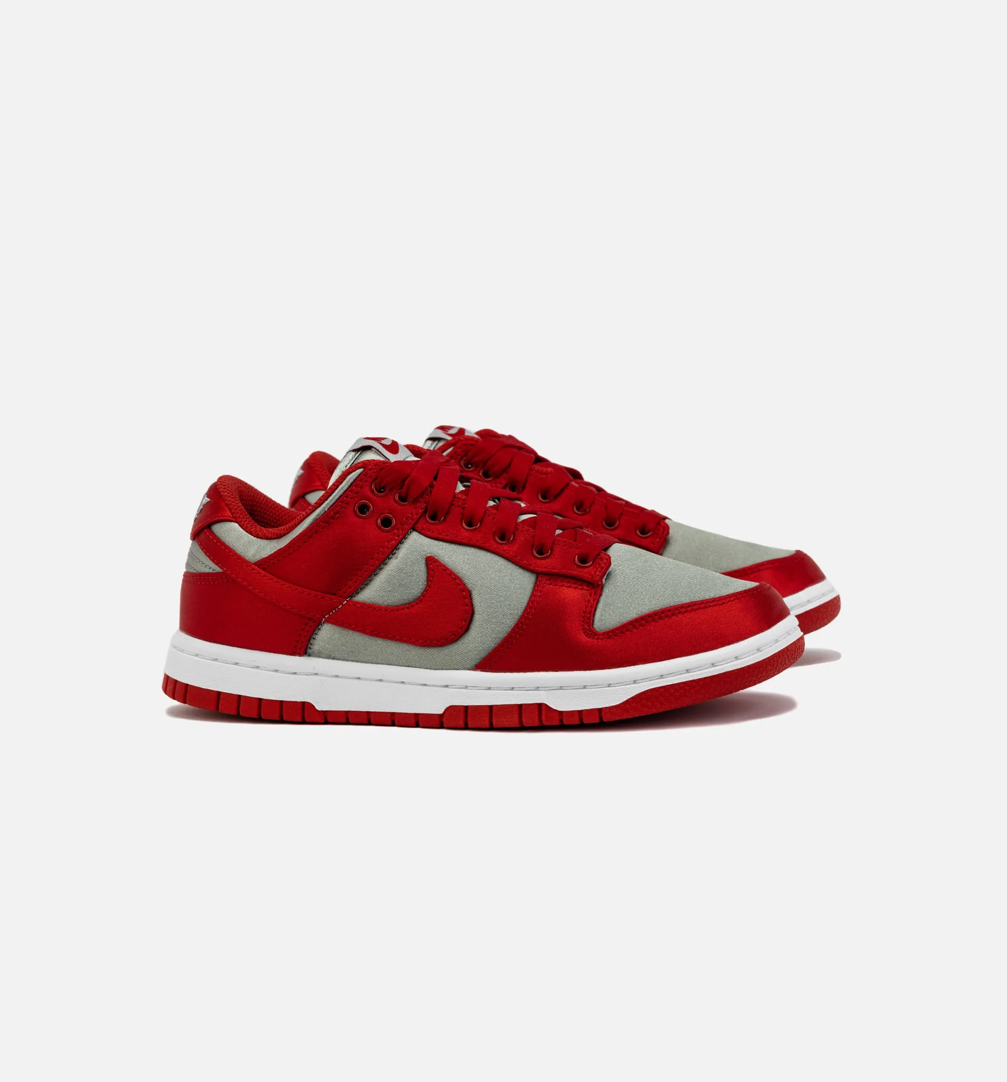 Dunk Low Satin Womens Lifestyle Shoe - Medium Grey/Varsity Red Free Shipping