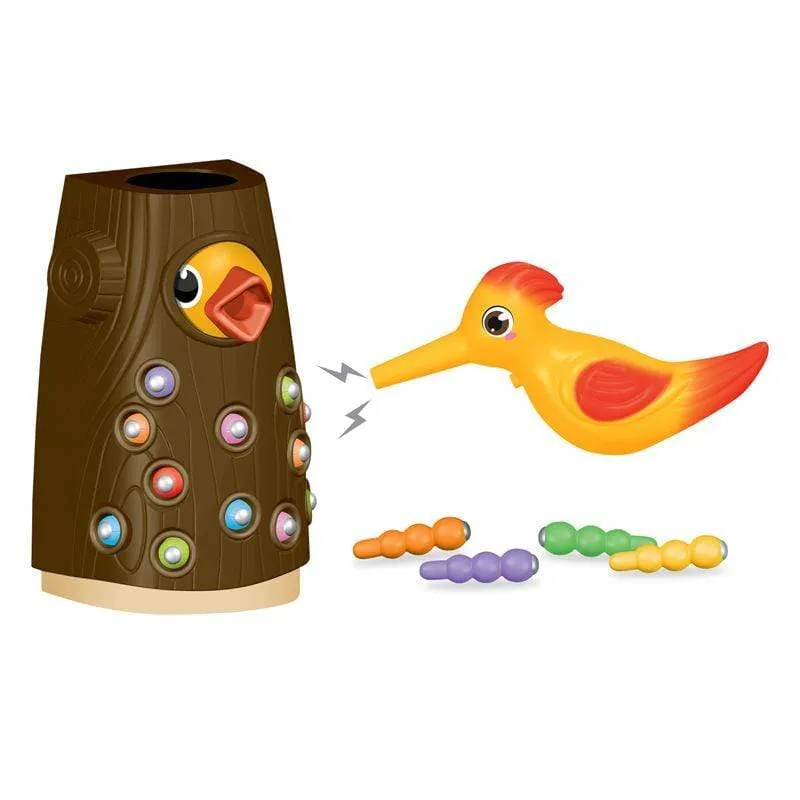 Family Toys Woodpecker Magnetic Catch the Worm Animal Feeding Game Small Birds Children Educate Fishing Toys Set Kids Gift Kit