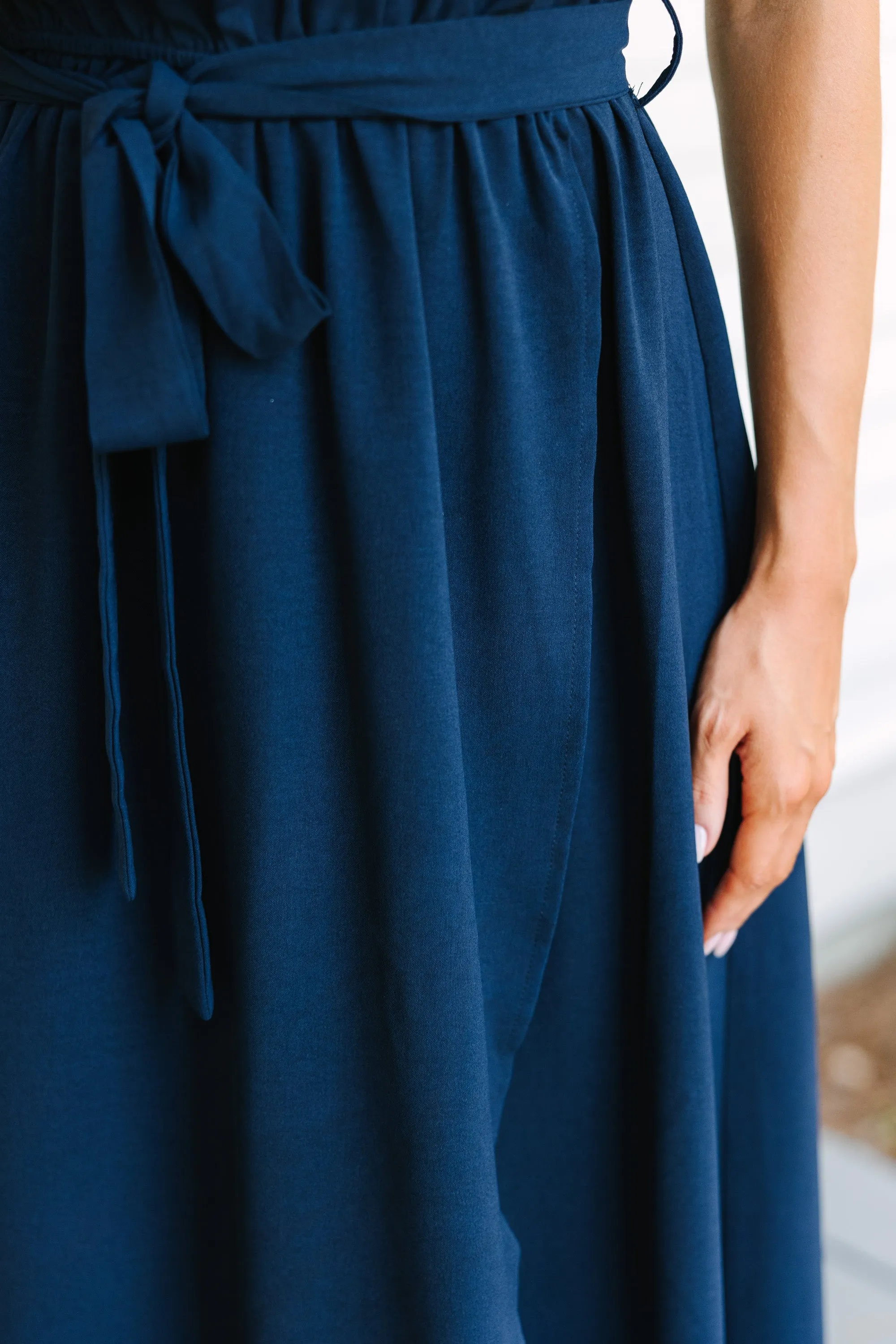 Feeling Stunning Navy Blue Midi Dress