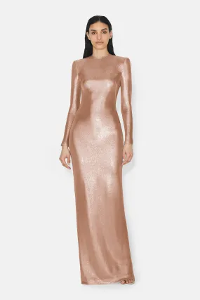 Frieze Long Sleeve Dress - Copper