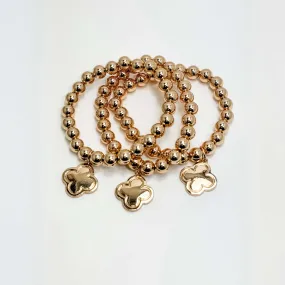 Gold Beaded Bracelet Set