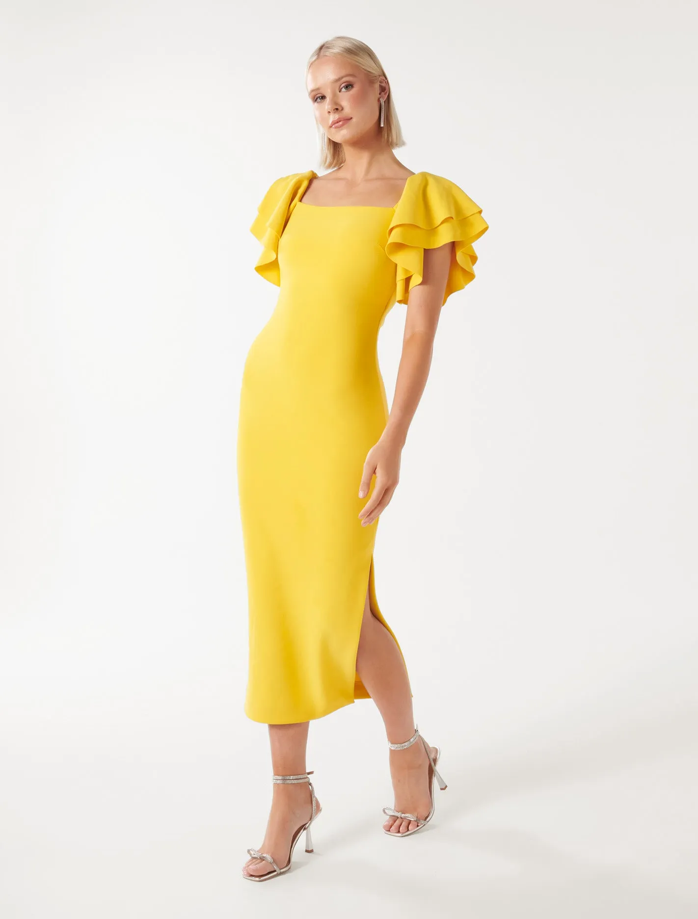 Kiki Frill Sleeve Bodycon Dress