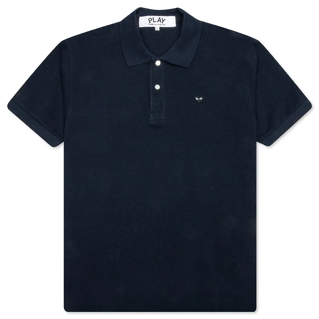 Little Black Heart Polo Shirt - Navy