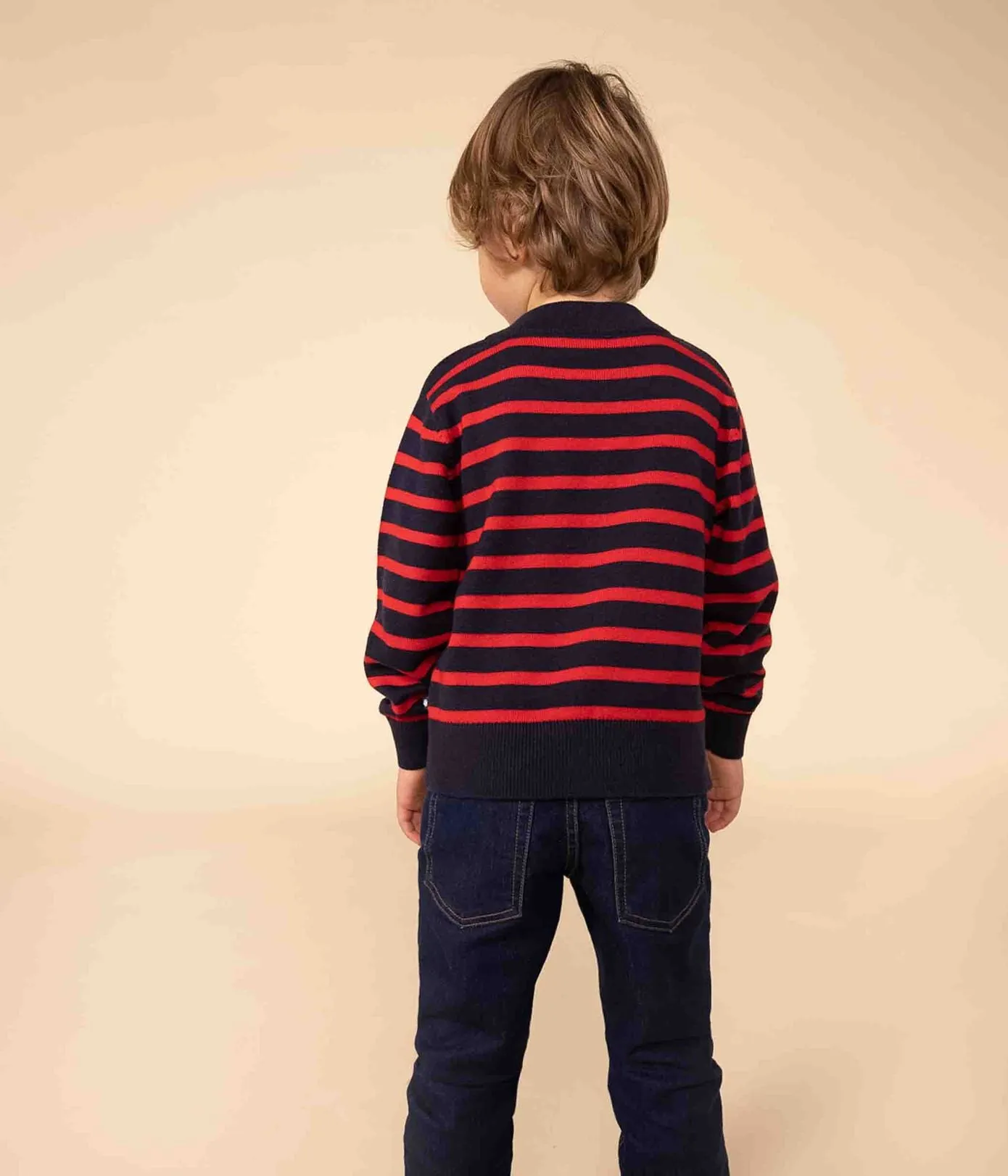 MAGLIONE ALLA MARINARA IN LANA E COTONE BAMBINO UNISEX