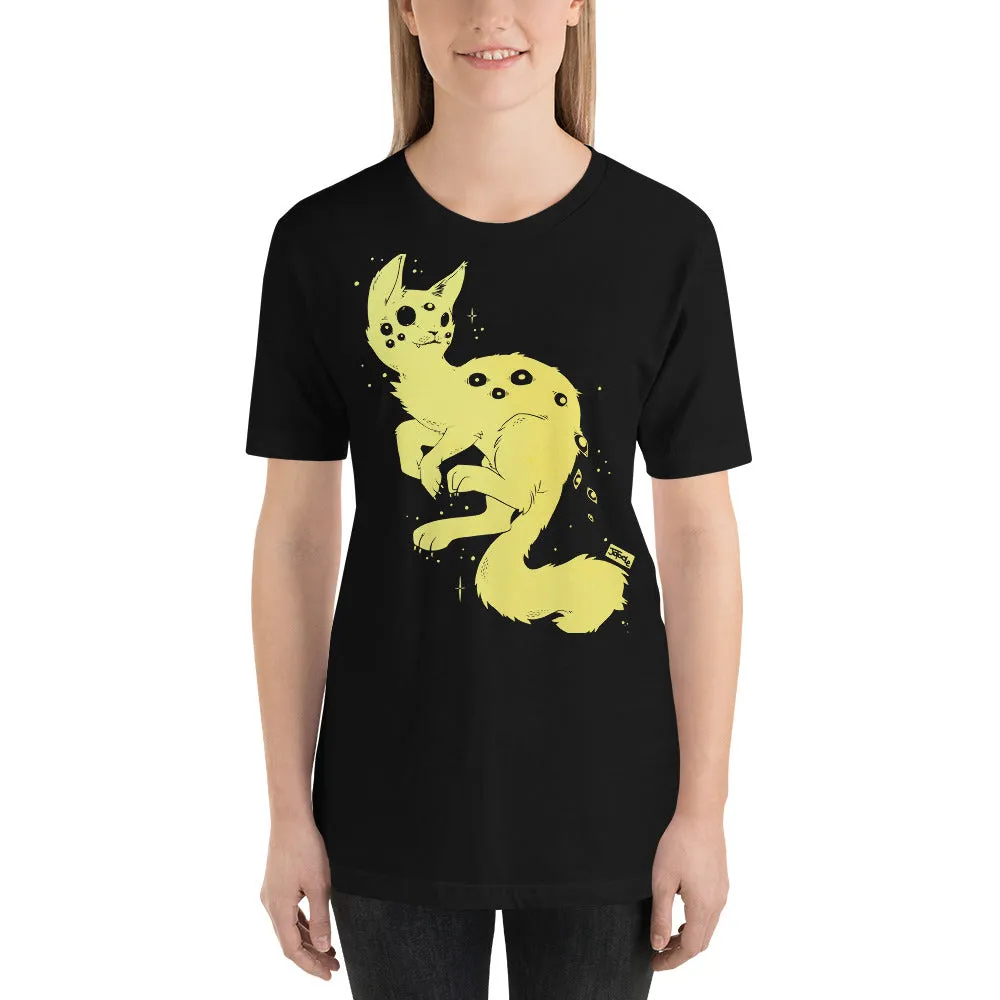 Many Eyed Spider Cat, Unisex T-Shirt, Black