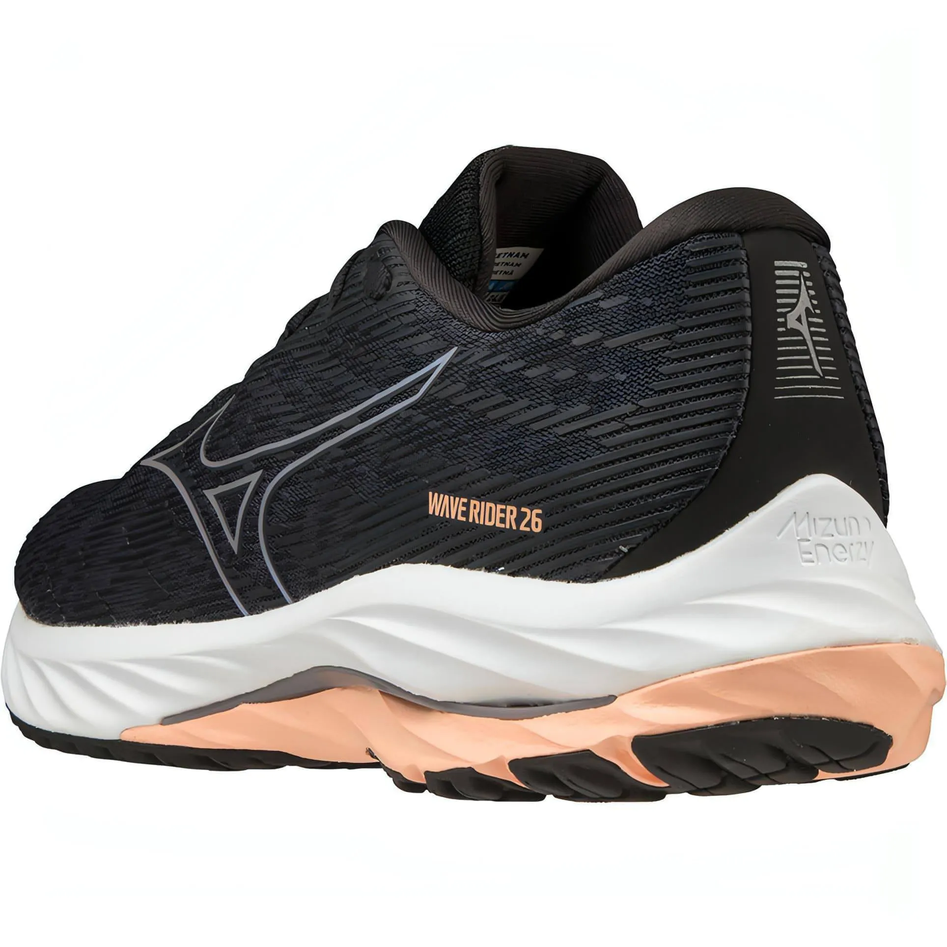 Mizuno Wave Rider 26 WIDE FIT (D) Womens Running Shoes - Black