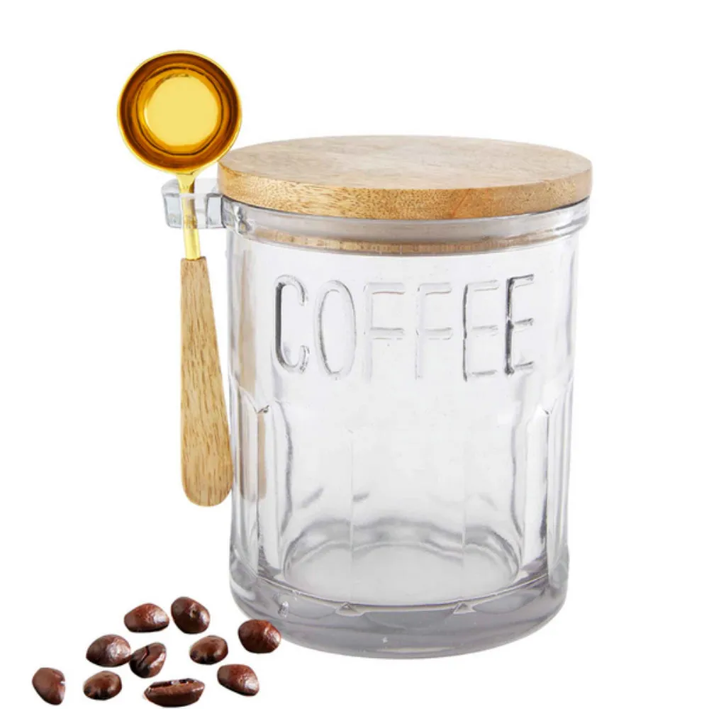 Mud Pie Coffee Glass Canister Set