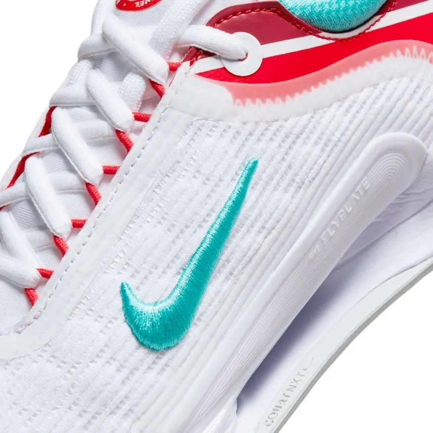 Nike Womens Court Zoom NXT Tennis Shoes - White/Washed Teal/Light Silver