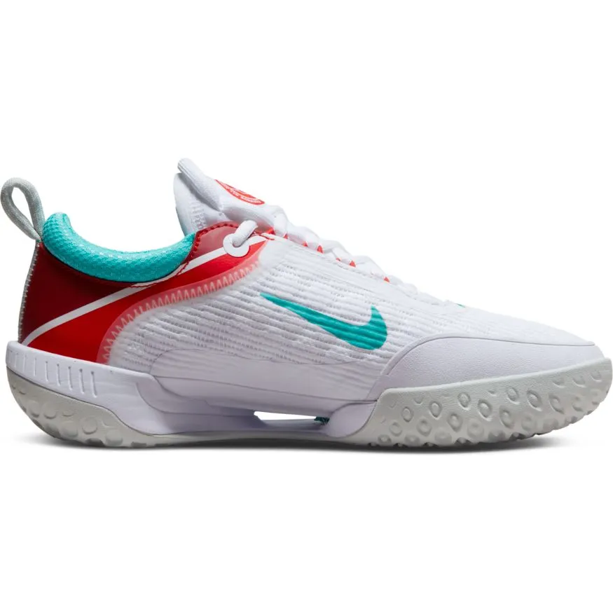 Nike Womens Court Zoom NXT Tennis Shoes - White/Washed Teal/Light Silver