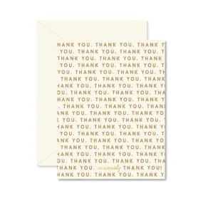 Repeating Thank You Greeting Card