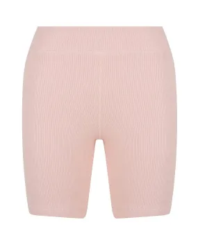 RIB BIKE SHORT - PEACH PINK