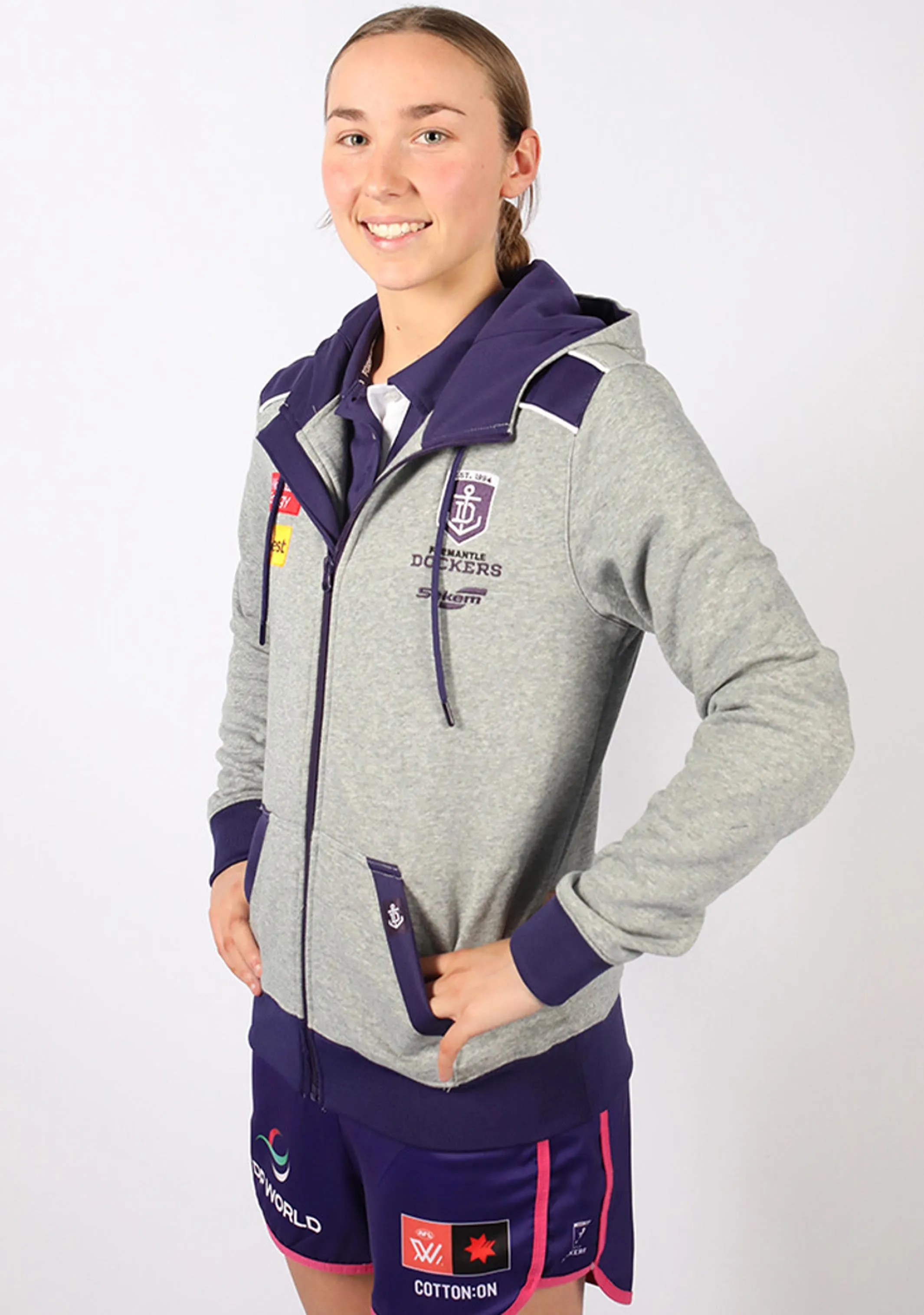 Sekem Fremantle Dockers 2023 Womens Grey Club Hoodie <br> 93F114W12