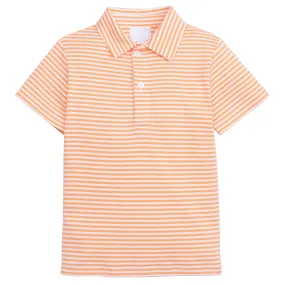 Short Sleeve Polo - Orange Stripe