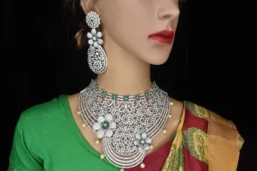 Silver Plated Bridal Choker Set By Asp Fashion Jewellery