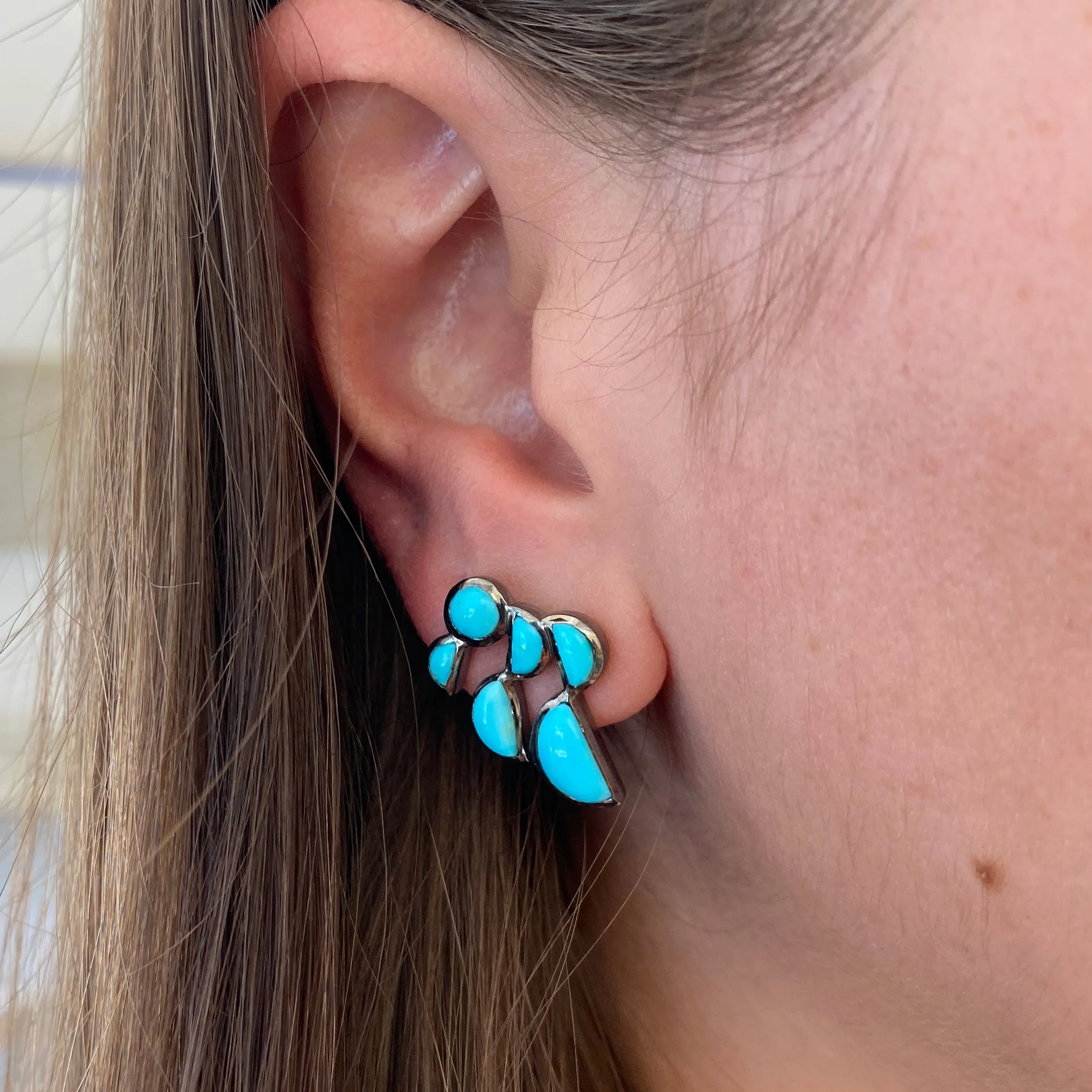 Turquoise Prawn Earrings