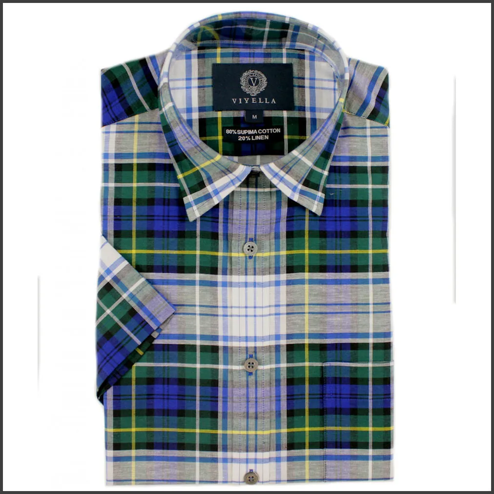 Viyella Campbell Dress Tartan Short Sleeve.