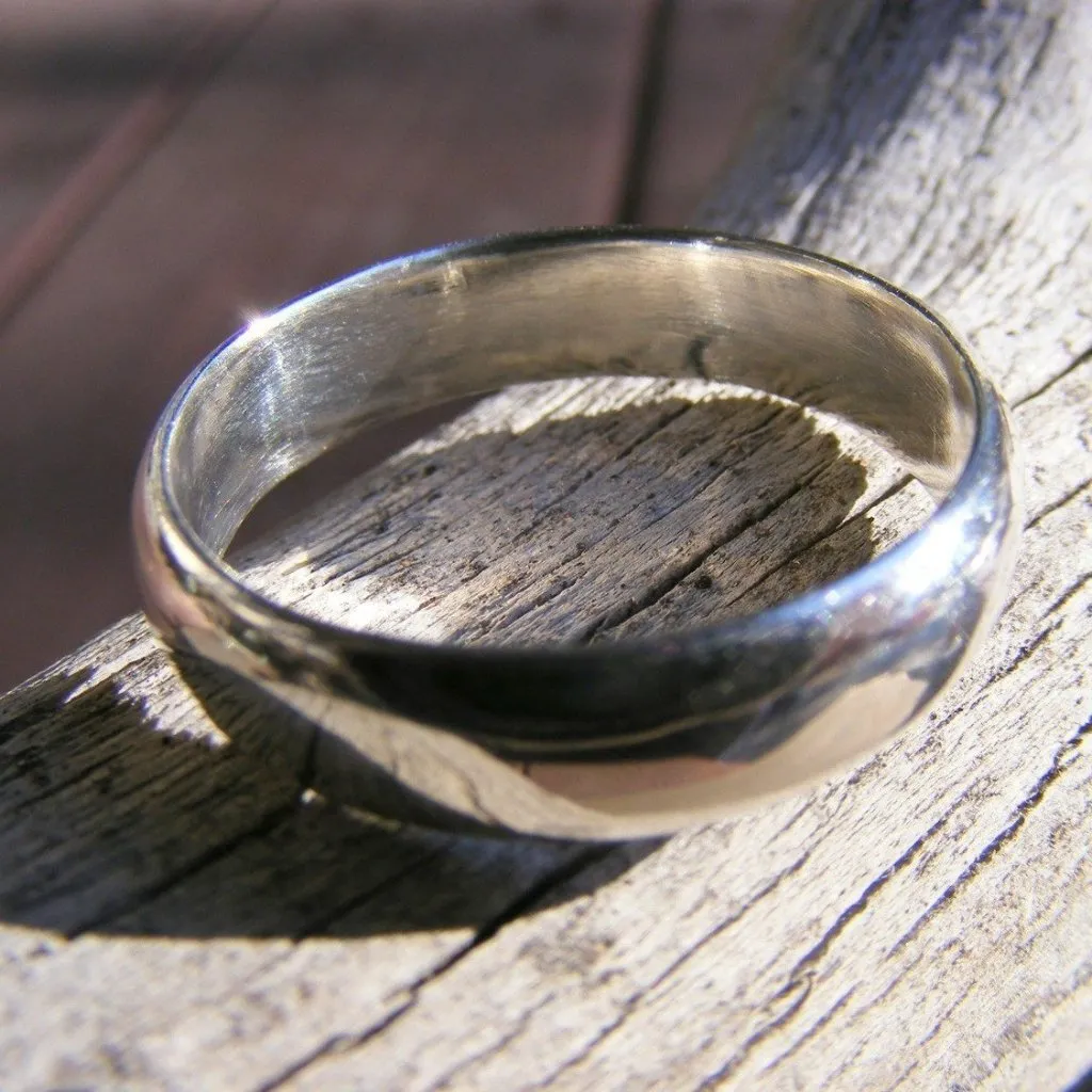 Wedding Band, Wedding Ring, Mens or Womens Sterling Silver Ring Band,