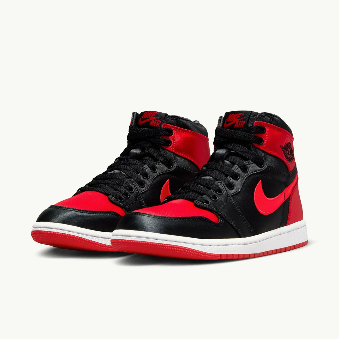 WOMENS AIR JORDAN 1 RETRO HI OG BLACK UNIVERSITY RED WHITE