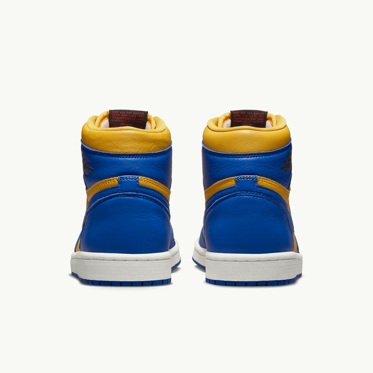 WOMENS AIR JORDAN 1 RETRO HI OG VARSITY MAIZE GAME ROYAL SAIL