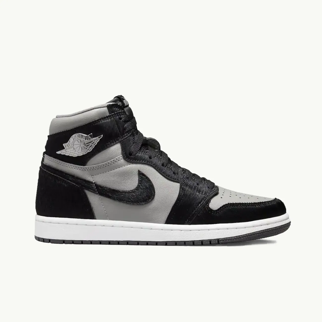 WOMENS AIR JORDAN 1 RETRO HIGH MEDIUM GREY BLACK WHITE