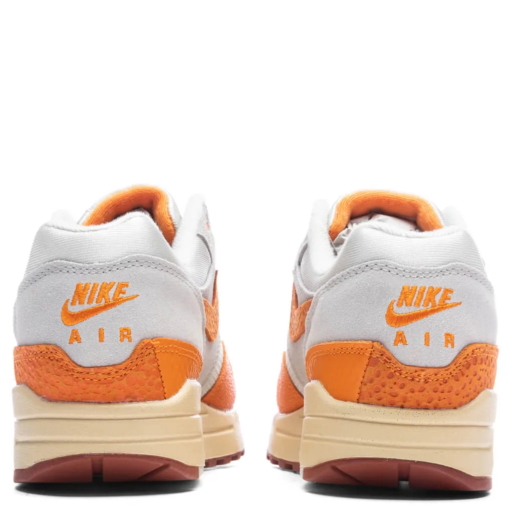 Womens Air Max 1 Magma Orange - Light Bone/Magma Orange/Neutral Grey